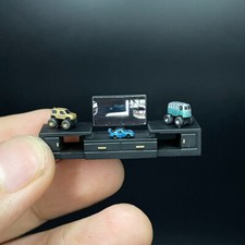 Mini gabinete de TV soporte de exhibición de diorama 1/64 para juguete de utilería de escena de garaje de coche fundido a presión