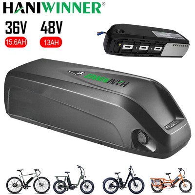 E-Bike Akku 36V 48V 13Ah 15AH Li-Ion Elektrofahrrad Down Tube Batterie Ladegerät