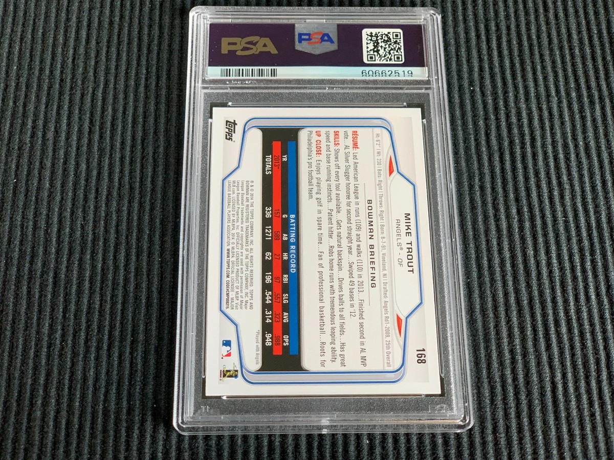 2014 BOWMAN #168 MIKE TROUT *HOMETOWN PSA 10 GEM MINT* ANGELS | eBay