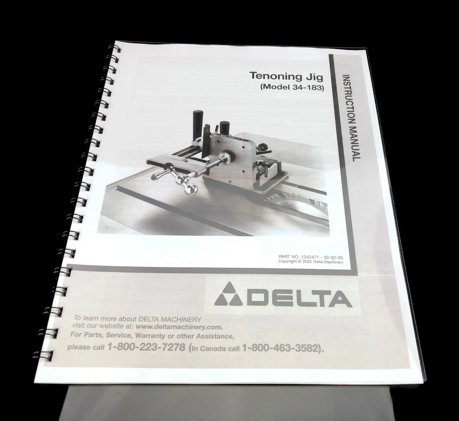 Delta Tenoning Jig 34183 Instruction Manual SPIRAL BOUND User Guide eBay