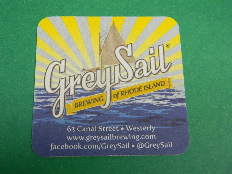 NEW GREY SAIL BREWING CO. WESTERLY RI. CRAFT NAUTICAL DOUBLE SIDED BEER COASTER