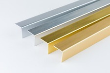 PVC CORNER 90 DEGREE- 20X20 mm- ANGLE TRIM 2.5 METERS Gold and Silver