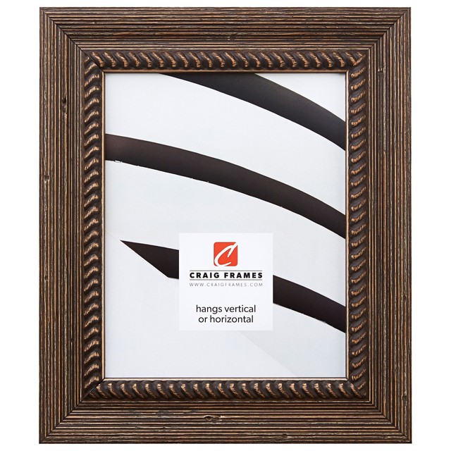 Craig Frames Barn Wood Ornate 2 Rustic Brown Wood Picture Frame