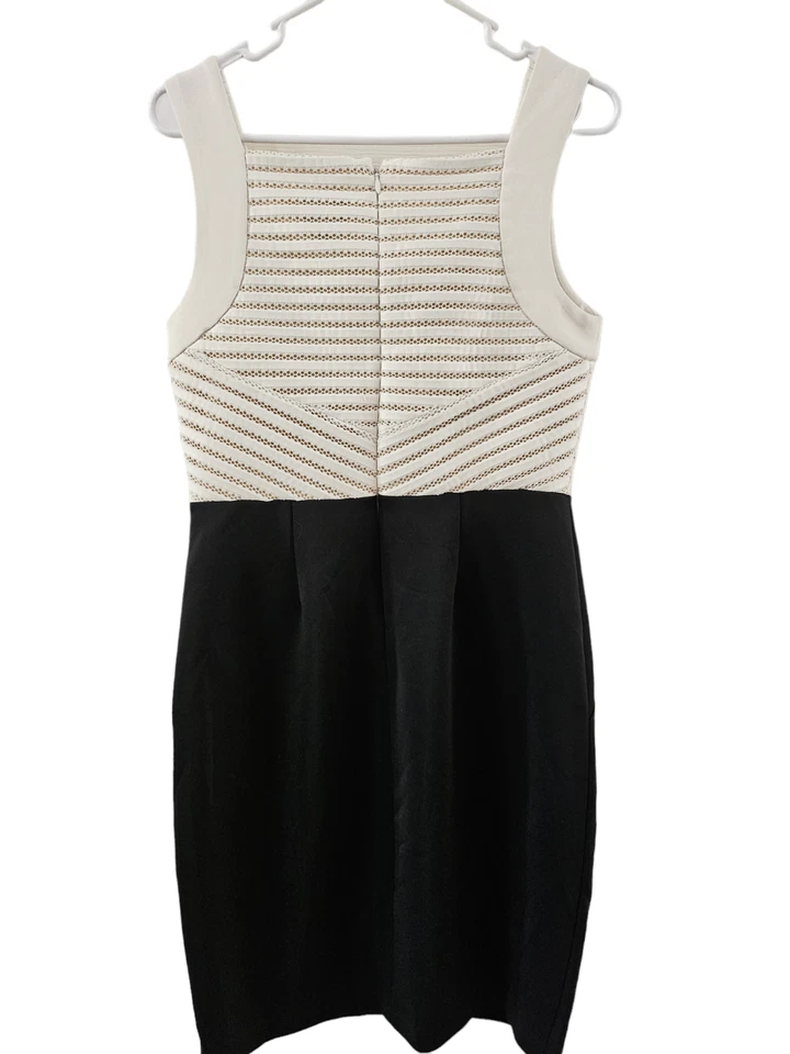 MELROSE WOMAN’s Black Ivory Gold Sleeveless Cocktail Dress Size 6 - Image 3 of 4