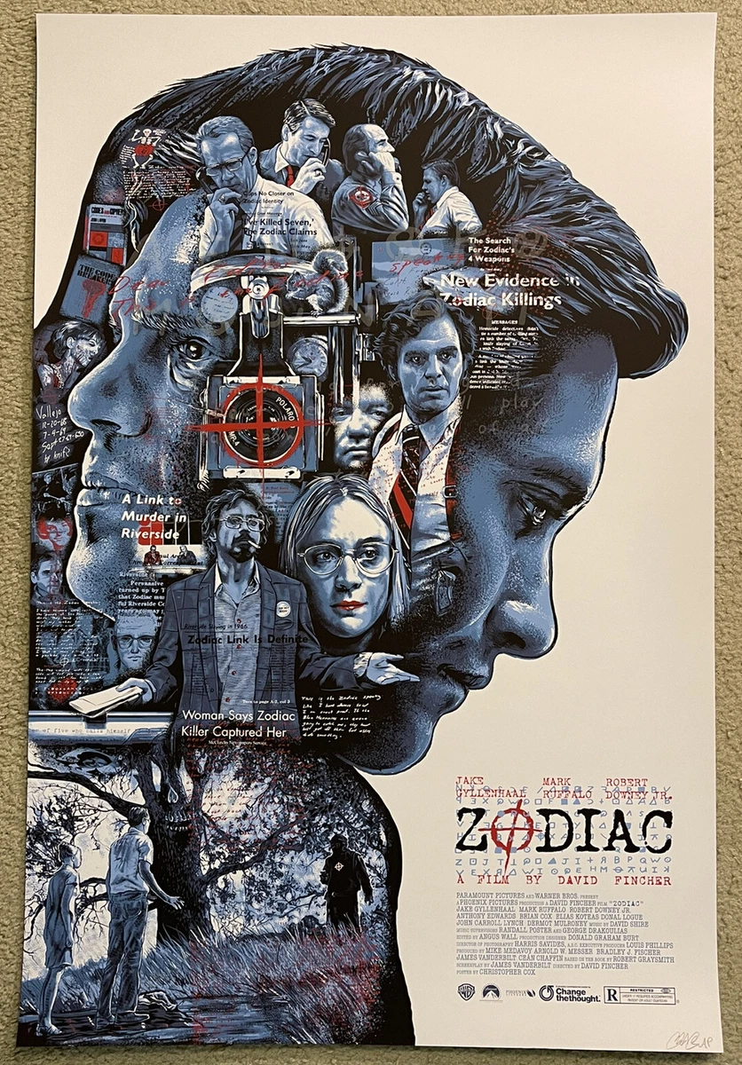 Zodiac David Fincher Horror Art Print Glows!! Movie Poster Mondo  Christopher Cox | eBay