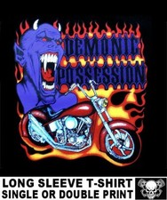 DEMONIC POSSESSION CUSTOM CHOPPER MOTORCYCLE DEMON OUTLAW BIKER SKULL T-SHIRT 10