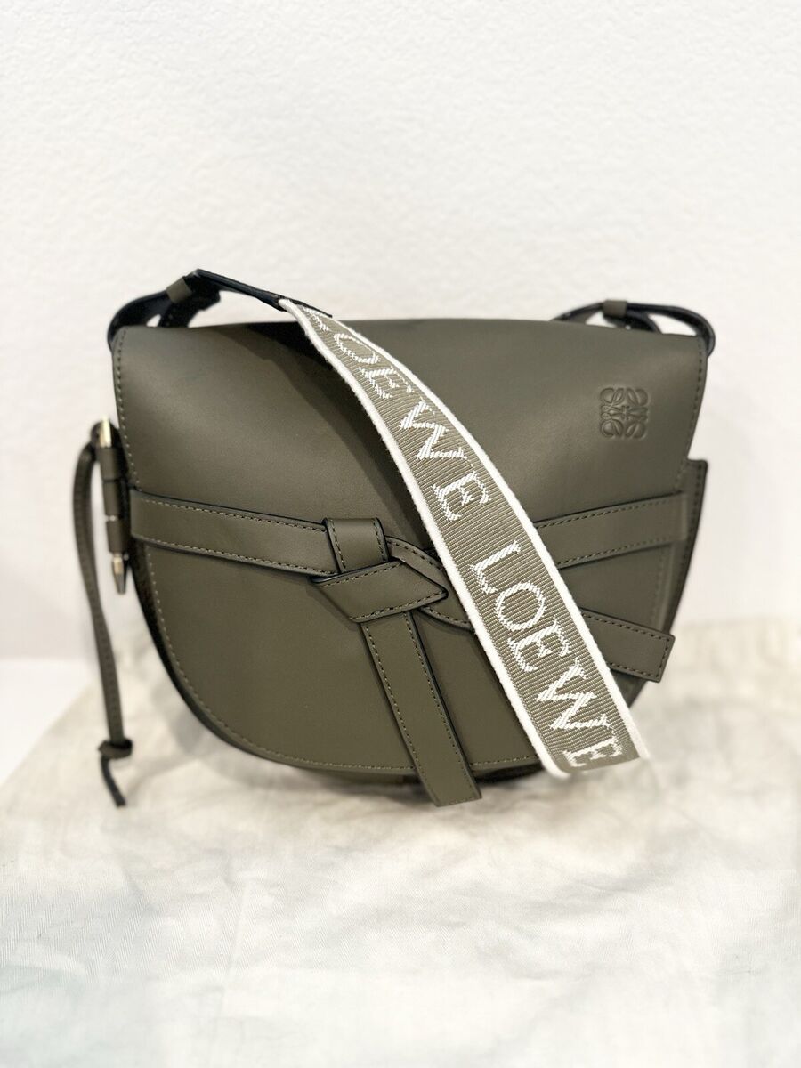 Auth LOEWE Small Gate Dual Bag in Autumn Green, 9.8” x 7.5 Auth LOEWE Small Gate Dual Bag in Autumn Green, 9.8” x 7.5