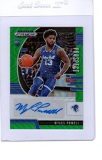 2020-21 Panini Draft Picks Prospect Green Prizm Myles Powell PA-MY Auto