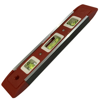 SAS-AM 3 Way Spirit Level 9” 225mm Magnetic Lightweight Torpedo Small Mini Scaffolders