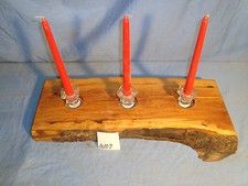 # 6107 wooden rustic wild apple candle holder made in the USA