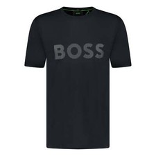 Image of Hugo Boss Active Logo-Print T-Shirt Black