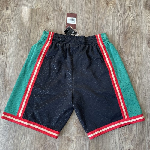 New Mitchell & Ness Black NBA Los Angeles Lakers Neapolitan Swingman Shorts S-XL - Picture 2 of 2