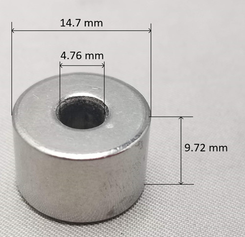 Stainless Steel Spacer Standoff No Thread Approximately 10 mm x 15 mm