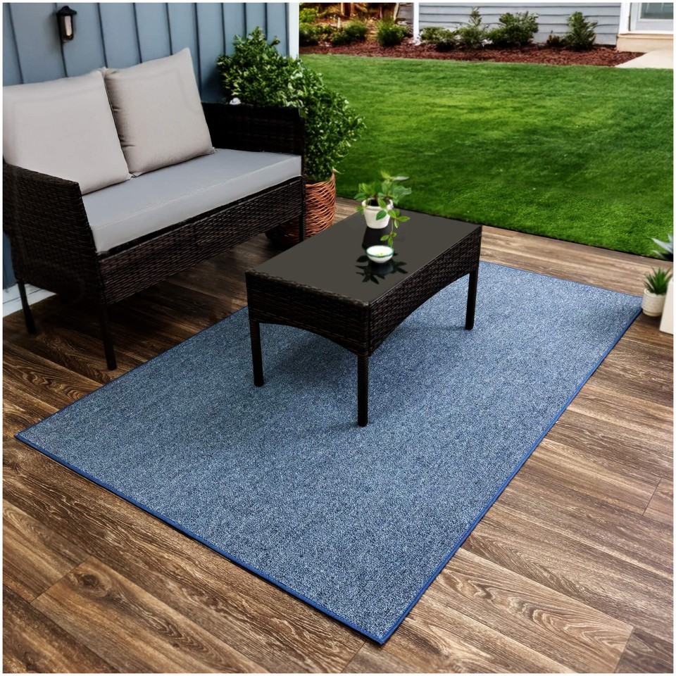 Koeckritz Trailblazer Cobalt Blue Rug for Deck, Patio, Poolside ...