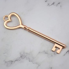 Heart Key Big Skeleton Key Rose Gold 84mm Large Skeleton Key Love Jewelry