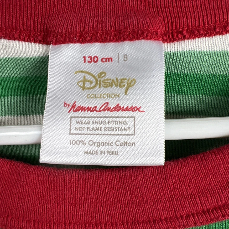 Hanna Andersson Disney Mickey Mouse Christmas pajamas size 130 US Size 8 Green - Image 3 of 4