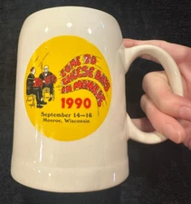 1990 Cheese Days Beer Stein Mug Berghoff Beer Monroe WI UNUSED