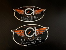 Classic Instruments Gauges Racing 2pc Sticker Set Hot Rod Nascar Nhra
