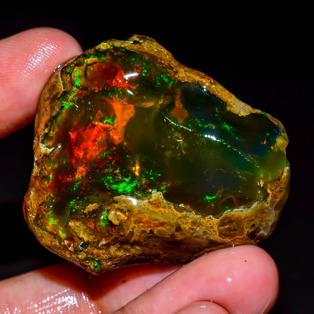 Opal Rough, Ethiopian Opal Raw, Loose Gemstone Oil Opal Rough, Wt