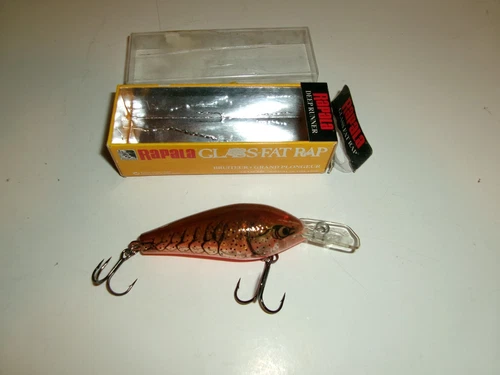 Rapala GFR 7 GBCW Glass Brown Crawdad Fat Rap Lure - Used (?)