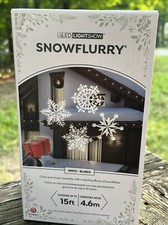 GEMMY LED LIGHT SHOW CHRISTMAS SNOWFLAKE PROJECTION LIGHTING NEW 15ft