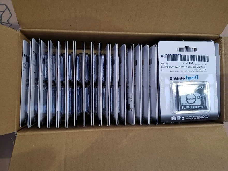 Compact Flash Memory Card Adapter SD SDHC SDXC MMC WiFi-SD to SLIM CF/ Box Of 50 - Image 2 of 4