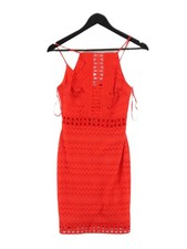 Topshop Bodycon Midi Dress UK8 in Red