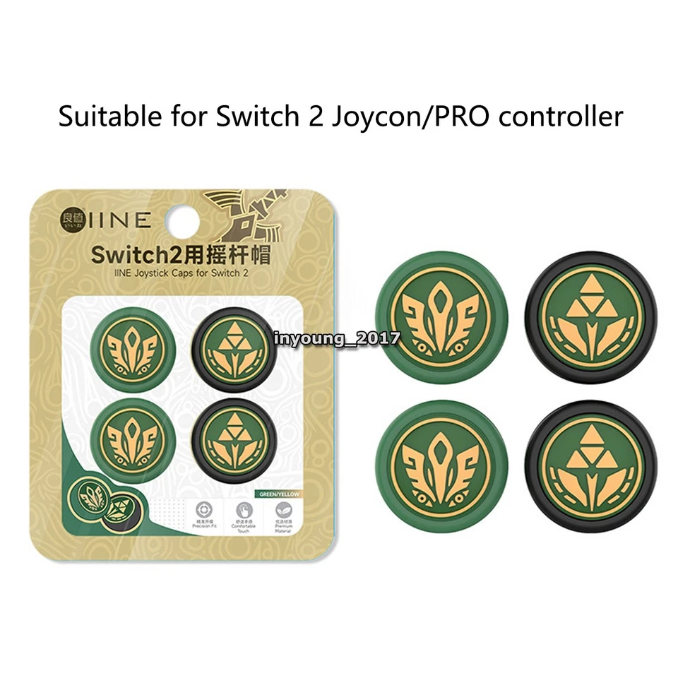 4PCS Thumb Grips Joystick Caps for Nintendo Switch 2 Zelda Tears of the Kingdom - Image 2 of 2