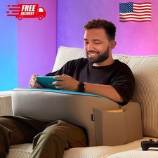 Reading Pillow for Gaming, Extra Large Laptop Pillow for Adult Grey 