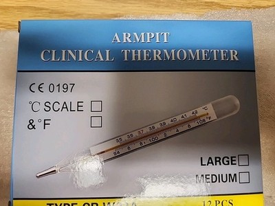 12pcs Accurate Dual Scale Thermometer Clinic Home Use Celsius & Fahrenheit