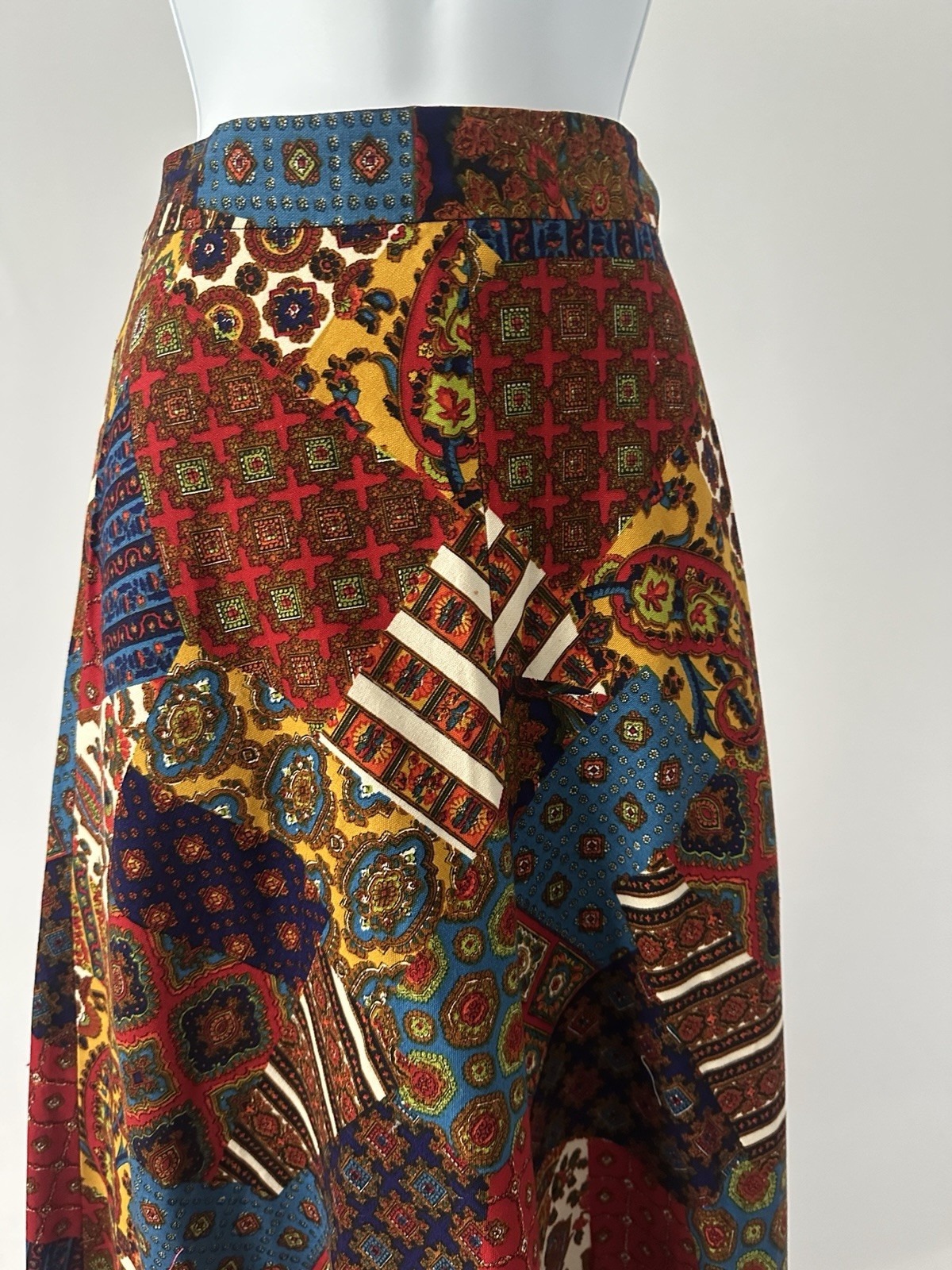 Handmade Full Length Patch Work Look Twill Skirt,… - image 6