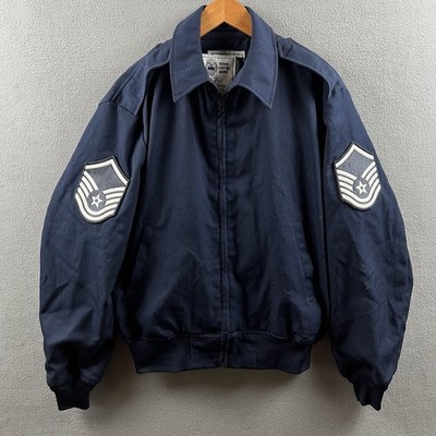 Defense Logistics Agency Wings Collection Jacket Mens 46R Blue Bomber Air Force