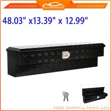 48 Inch Aluminum Utv Side Mount Truck Bed Tool Box W Lock For Trailer Pickup