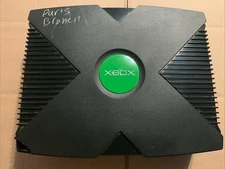 Original OG XBOX Console Only For Parts or Repair - Doesn't Read Discs (Cracked)