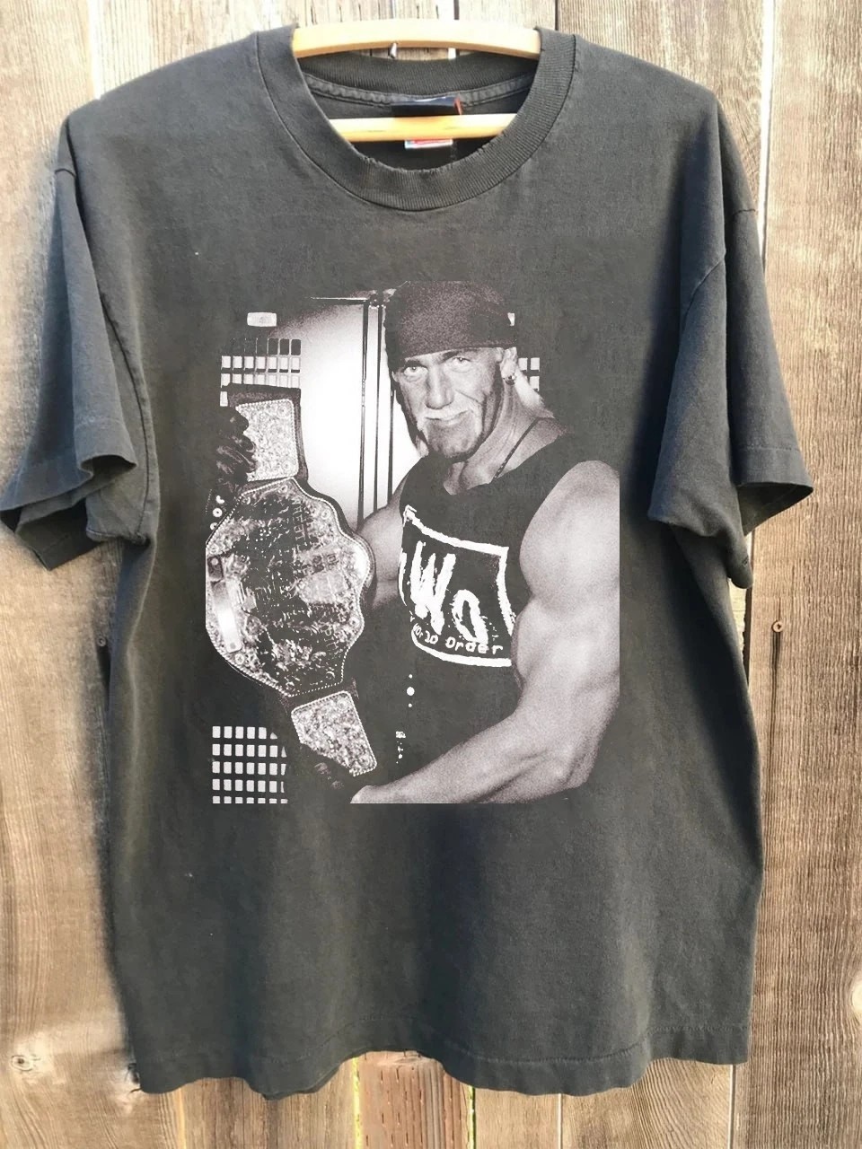 Hollywood Hulk Hogan charcoal color reprint unisex shirt men women S-5XL