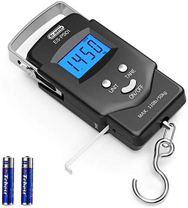 Báscula digital para peces con pantalla LCD y cinta métrica - Capacidad 110Lb Foto 4 de 4