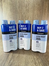 1E 2pk (Twin Pack) Neutrogena Sheer Body Mist Sunscreen Spray SPF 45 5oz 3.40 per gallon
