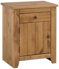 LPD Home Havana Bedside Cabinet – Pine Aztec Wax Finish | Shaker-Style (GRADED)