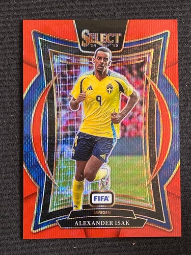 Alexander Isak 2024-25 Panini Select FIFA Terrace Red Wave /59 #92