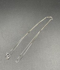 Made In Italy 925 Sterling Silver Box Chain 18  0.6mm Thick 1.33 Grams