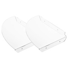2X(2Pcs Acrylic Corner Shelf Floating Wall Storage Shelf Display Speaker3985