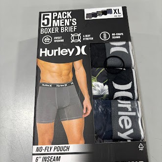 МУЖСКИЕ ТРУСЫ-БОКСЕРЫ HURLEY 5 PACK - РАЗМЕР МУЖСКИЕ XL 10090₽