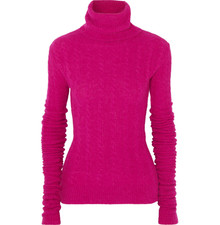 Jacquemus Le Malle Sofia Pink Turtleneck Sweater Extra Long Sleeves, Size 6 38
