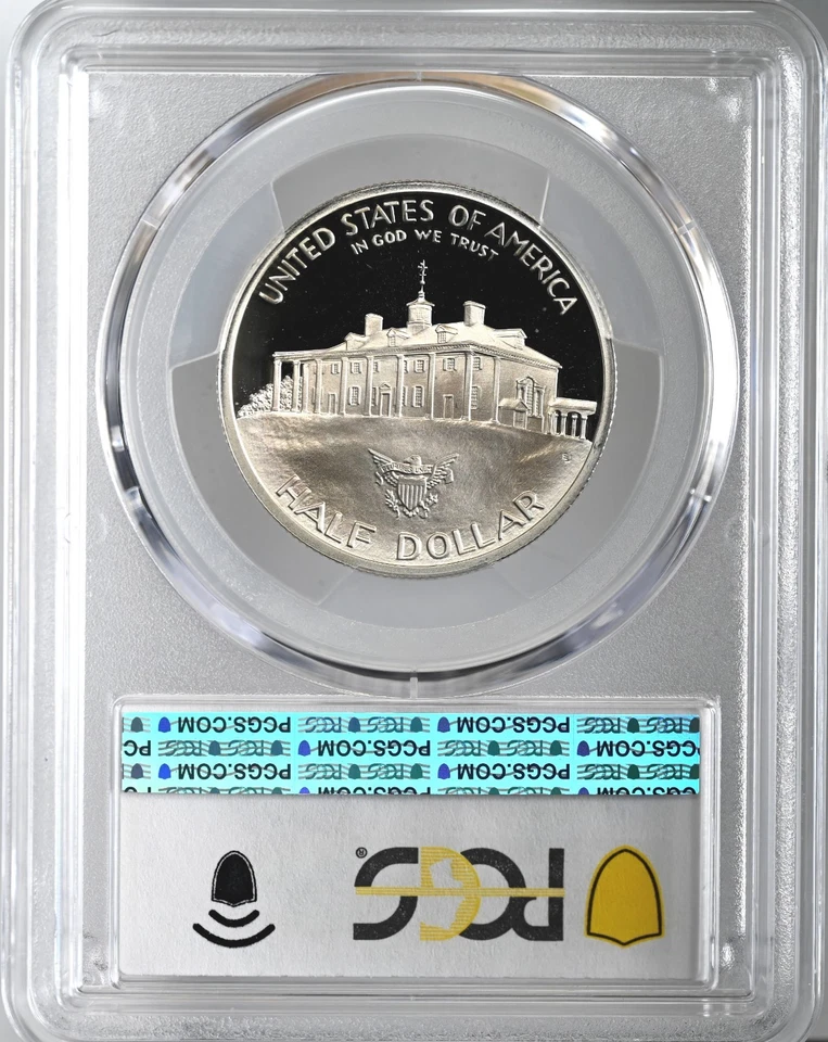 1982-S 50C WASHINGTON "SILVER" PROOF HALF DOLLAR COMMEM PCGS PR70 DCAM #48518055 - Image 4 of 4