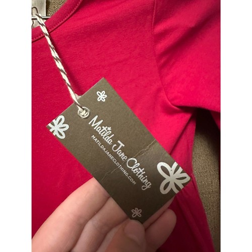 NWT Matilda Jane Poinsettia Lap Dress Red Pink Size 10 - Picture 4 of 5