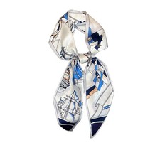 Mulberry Silk Like Head Scarf Hair Band Ribbon Women Satin Neck Bag Wrap