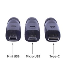 Phones Charger Converter DC5.5x2.1 Female to Type-C /Mini USB/Micro USB Adaptor