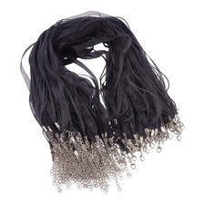 100pcs 17.7 Multistrand Ribbon Necklace Cord With 3 Loops Waxed Cord Organza Ri
