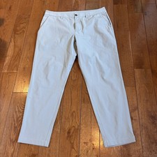 Mens Lululemon ABC Slim-Fit Trouser Pants Warpstreme Silver Drop Gray 36x28