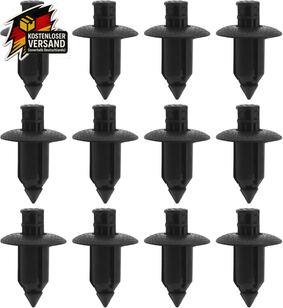 Motorrad Befestigung Clips 8Mm Loch Verkleidung Kunststoff Halteklammern Schwarz-image